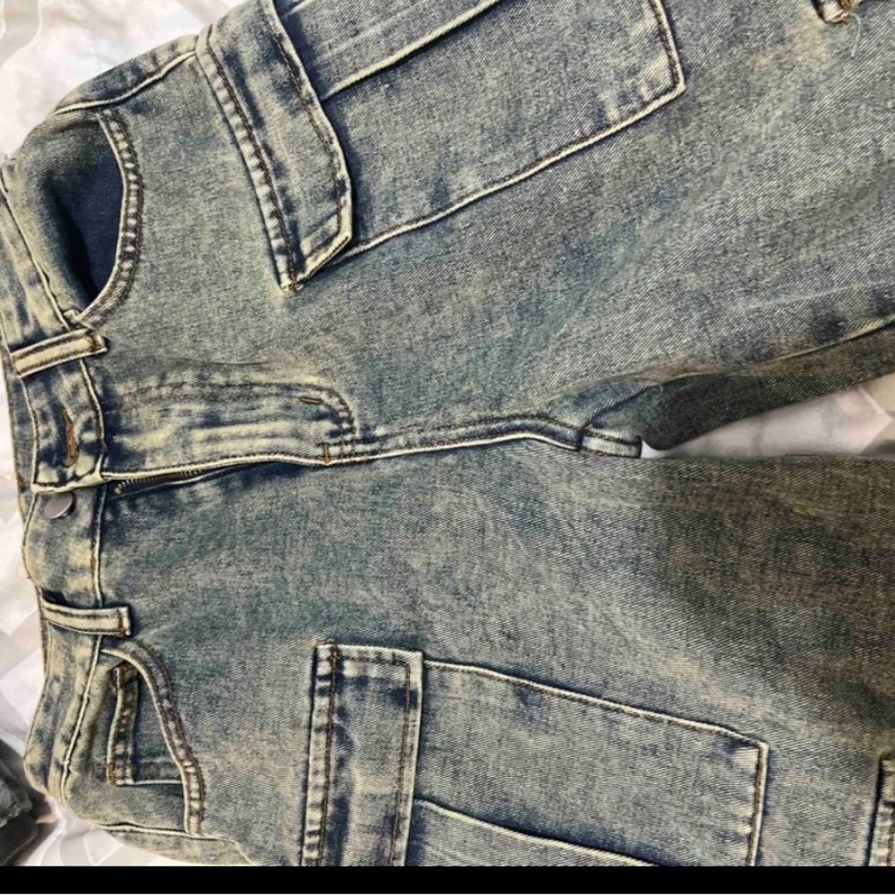 Stylish Blue Denim Cargo Jeans